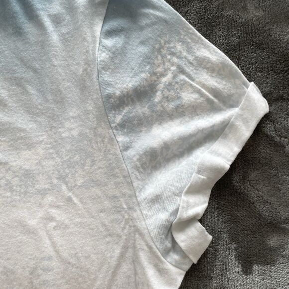 ANTHRO Akemi + Kin Tshirt Opening Day Tee Blue Floral Ombre Modal Womens Size M - Picture 5 of 11